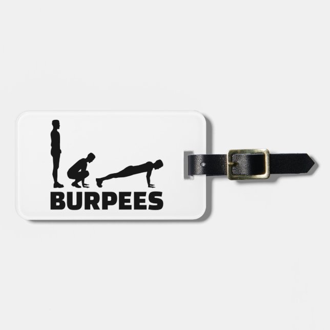 Etiqueta De Bagagem Burpees (Frente Horizontal)