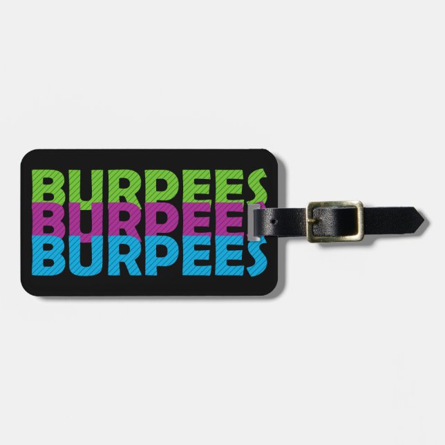 Etiqueta De Bagagem Burpees (Frente Horizontal)