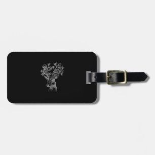 Etiqueta De Bagagem Cabana de Cogumelo Chifre de Veado Goblincore Vint