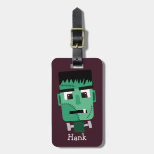Etiqueta De Bagagem Cabeça do Monstro de Frankenstein