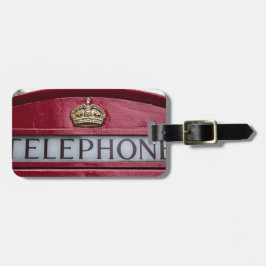 Etiqueta De Bagagem Cabine Telefônica Vermelha de Londres