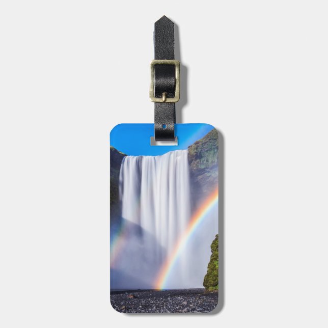 Etiqueta De Bagagem Cachoeira e arco-íris (Frente Vertical)