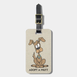 Etiqueta De Bagagem cachorrinho castanho/adotar um mutante