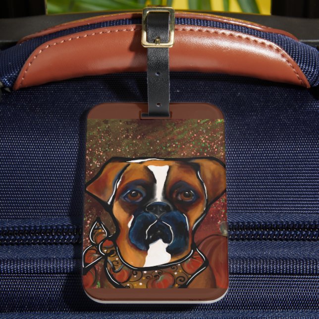 Etiqueta De Bagagem Cachorro Boxer (Frente Insitu 2)
