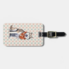 Etiqueta De Bagagem Cachorro Cachorro Siberiano