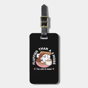 Etiqueta De Bagagem Cachorro Engraçado e Design de S'more – Pun para A