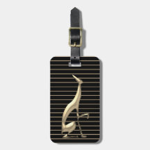 Cachorro Greyhound Listrado Preto e Dourado Elegan