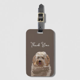 Etiqueta De Bagagem Cachorro Labradoodle Fofo Personalizado