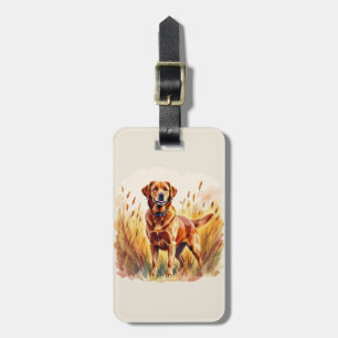 Etiqueta De Bagagem Cachorro Labrador Retriever Fox Red