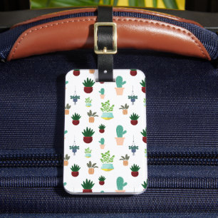 Etiqueta De Bagagem Cactos Suculentos Personalizados
