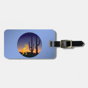 Etiqueta De Bagagem Cactus e Kokopelli Round