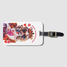 Etiqueta De Bagagem Caderno Espiral Pop Art Rainha de Copas