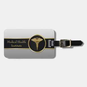 Etiqueta De Bagagem Caduceus médico profissional Dourado - Tag da