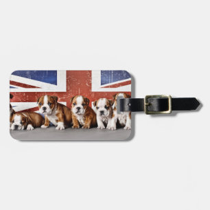Etiqueta De Bagagem Cãezinhos-buldogue ingleses
