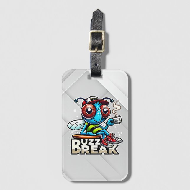 Etiqueta De Bagagem Café Break Buzz (Frente Vertical)