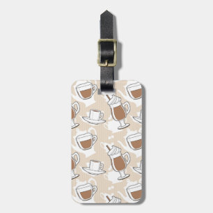 Etiqueta De Bagagem Café, teste padrão doce