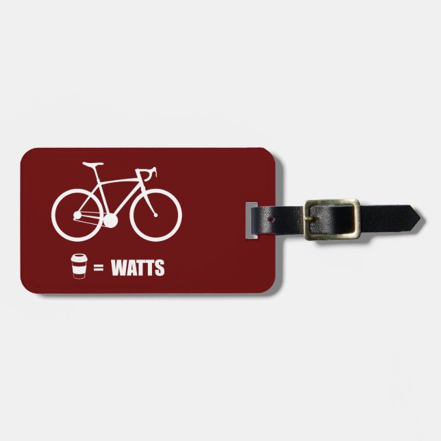 Etiqueta De Bagagem Café = Watts (Frente Horizontal)