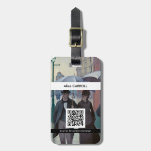 Etiqueta De Bagagem Caillebotte - Rua Paris; Rainy Day - Código QR