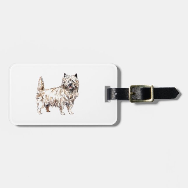 Etiqueta De Bagagem Cairn Terrier (Frente Horizontal)