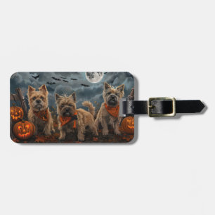 Etiqueta De Bagagem Cairn Terrier Halloween Spooky