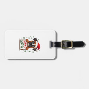 Etiqueta De Bagagem Caixa fofa do cão de Natal Legal Tentei o meu melh