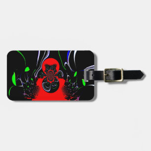 Etiqueta De Bagagem Caleidoscópio Fluid Art Impressão