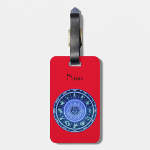 Etiqueta De Bagagem Calendário de Astrologia de Sinal Sun Zodiac Thund