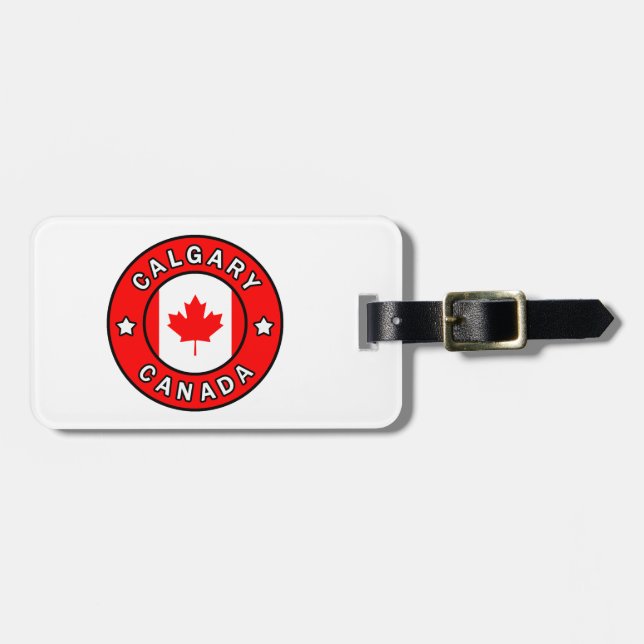 Etiqueta De Bagagem Calgary Canada (Frente Horizontal)