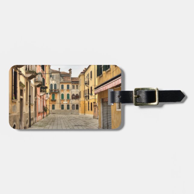 Etiqueta De Bagagem Calle Del Montello, Veneza Itália (Frente Horizontal)