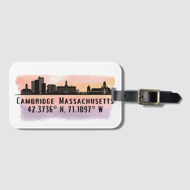 Etiqueta De Bagagem Cambridge MÃE City Skyline (Frente Horizontal)