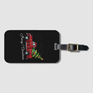 Etiqueta De Bagagem Caminhão de coleta de Xadrez de Buffalo Vermelho c