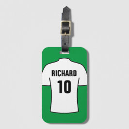 Etiqueta De Bagagem Camisa de futebol em branco