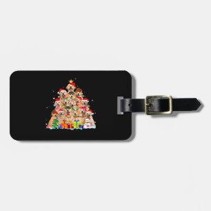 Etiqueta De Bagagem Camisa de Natal Golden Retriever Árvore Presente d