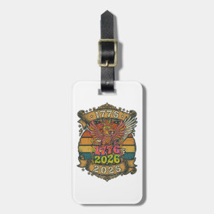 Etiqueta De Bagagem Camisa Vintage Eagle 1776 2026 Bolha Patriótica