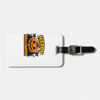 Etiqueta De Bagagem Camiseta Clássica de Halloween de Gato Preto_2
