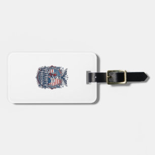 Etiqueta De Bagagem Camiseta Gráfica Vetorial de Bordado Cruz Patriota