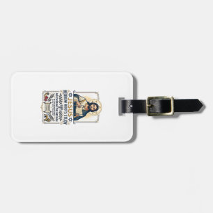 Etiqueta De Bagagem Camiseta Nerd de Línguas da Bíblia Jesus Hebraico