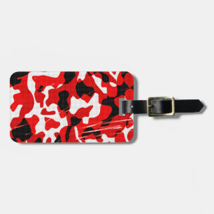Etiqueta De Bagagem Camo Red Fallout (Design de OMA)