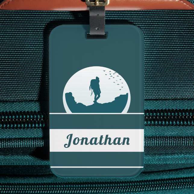 Etiqueta De Bagagem Campo de Hiperligação Retroativo Paisagem Personal (Criador carregado)