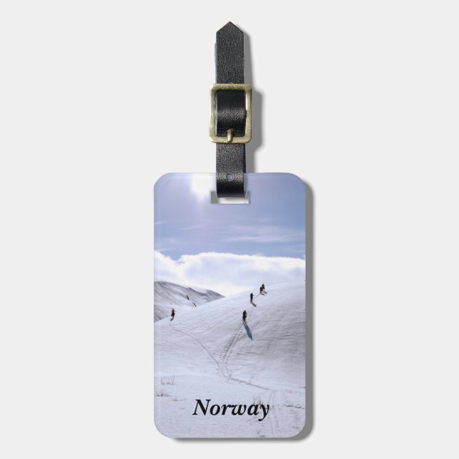 Etiqueta De Bagagem Campo de Noruega (Frente Vertical)