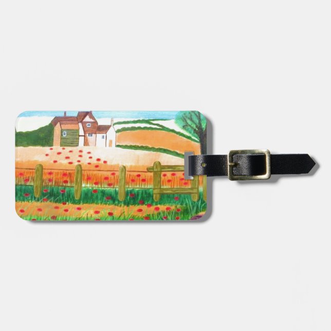 Etiqueta De Bagagem Campo de Papoulas (Frente Horizontal)