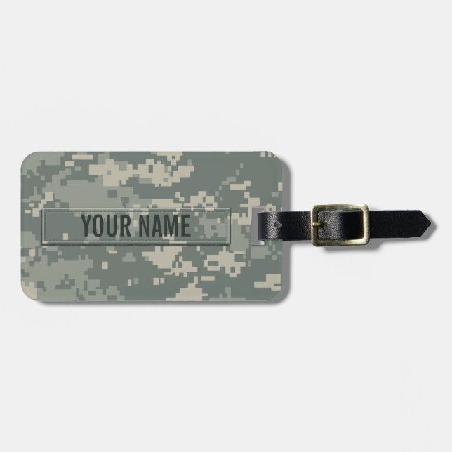 Etiqueta De Bagagem Camuflagem da ACU do exército customizável (Frente Horizontal)