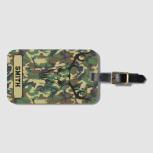 Etiqueta De Bagagem Camuflagem das Terras de Bagagem Personalizadas