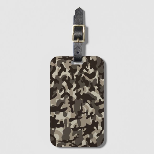Etiqueta De Bagagem Camuflagem de Perto (Frente Vertical)