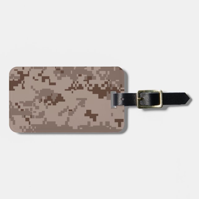 Etiqueta De Bagagem Camuflagem do Deserto Marpat da Companhia Marítima (Frente Horizontal)