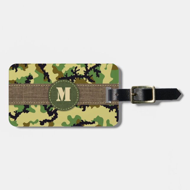 Etiqueta De Bagagem Camuflagem florestal (Frente Horizontal)