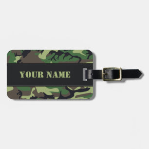 Etiqueta De Bagagem Camuflagem Militar