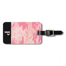 Camuflagem Monograma Rosa e Pêssego Preto