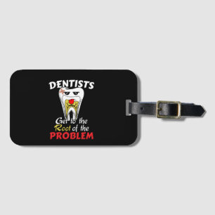 Etiqueta De Bagagem Canal de Raiz Dentista - Canhão de Cavidade Dente