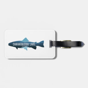 Etiqueta De Bagagem Canandaigua Lake New York Fish